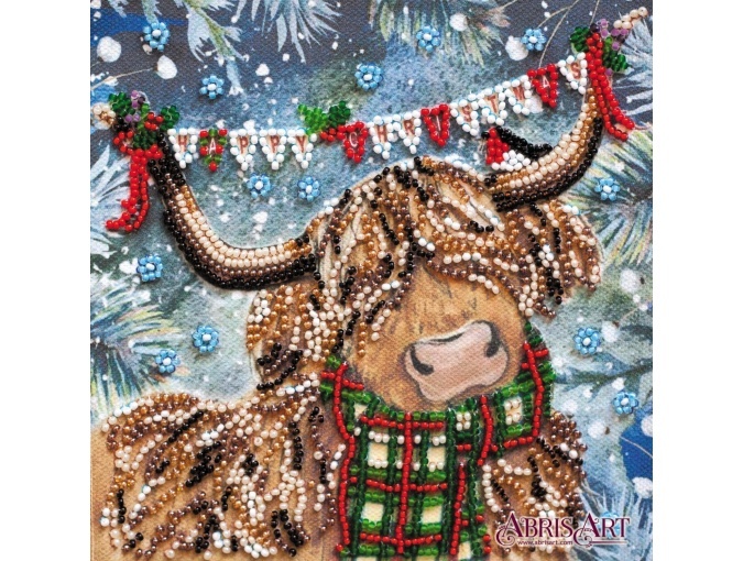Christmas Bull-calf Bead Embroidery Kit фото 1