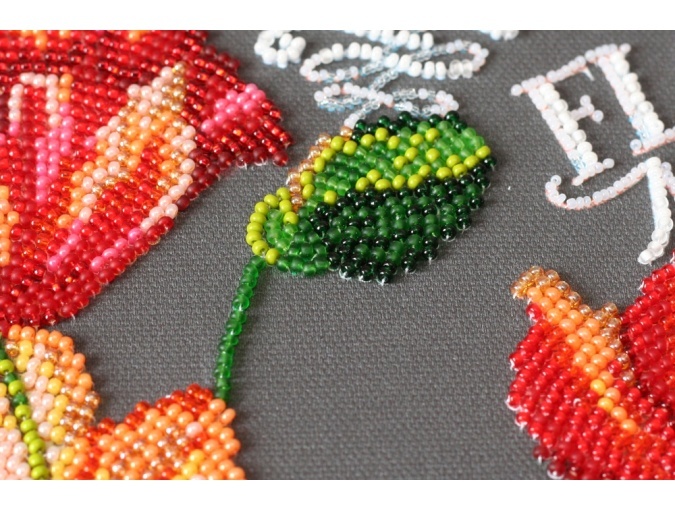 Velvet Poppies Bead Embroidery Kit фото 6