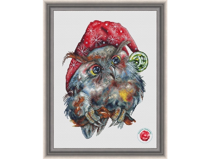 Christmas Owl Cross Stitch Chart фото 1