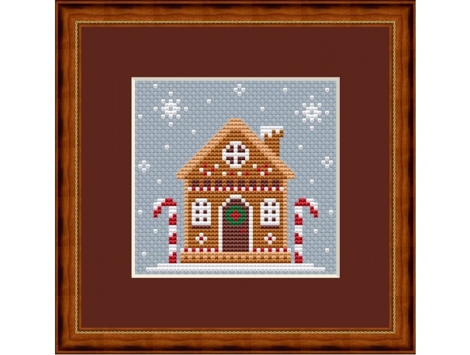A Gingerbread House Cross Stitch Pattern фото 1