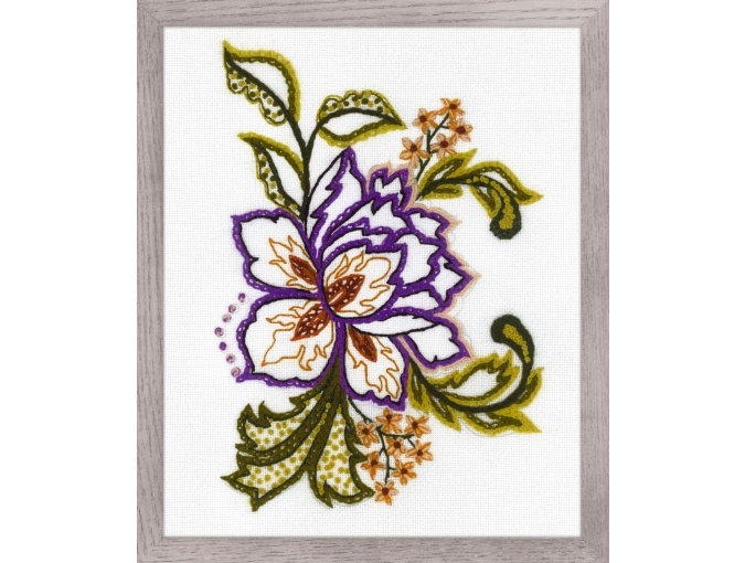 Flower Sketch Embroidery Kit, code 1687 RIOLIS | Buy online on Mybobbin.com