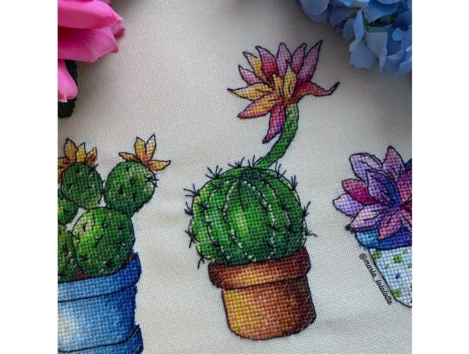 Little Cactus Flowers Cross Stitch Pattern фото 6