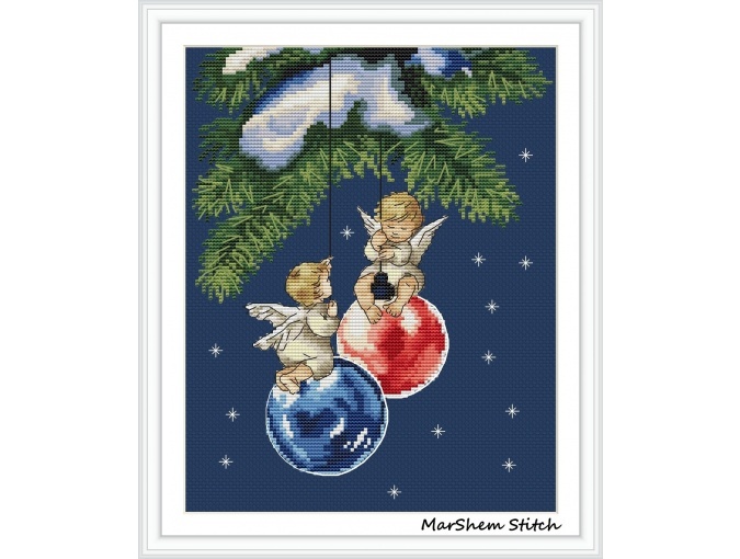 Christmas Tree Angels Cross Stitch Pattern фото 2