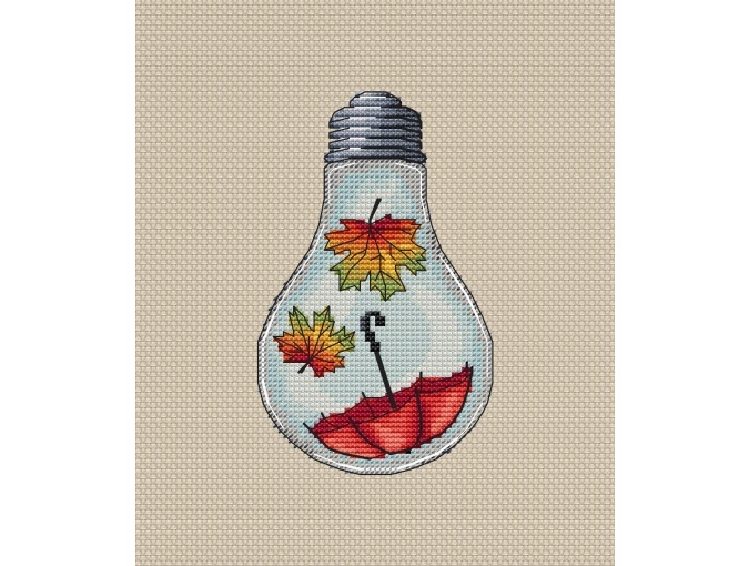 Light Bulb. Autumn Cross Stitch Pattern фото 1