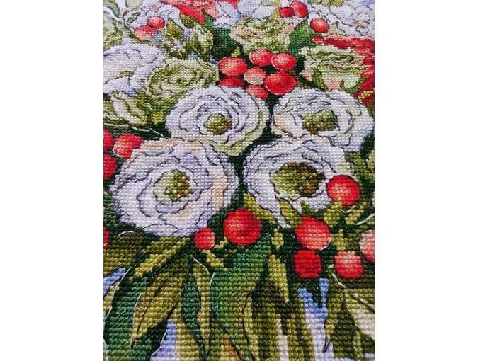 Scarlet Bouquet Cross Stitch Pattern фото 17