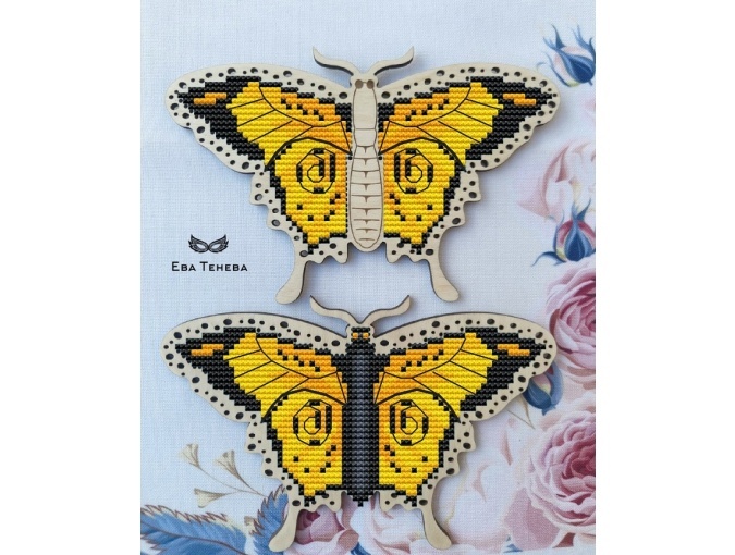 Butterfly. Gold of Summer Cross Stitch Pattern фото 1