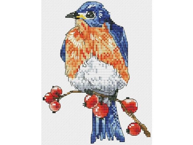 Feathered Sampler. Bird 7 Cross Stitch Pattern фото 1