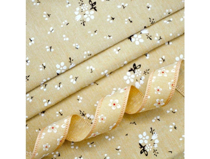 Beige Set Polyester Patchwork Fabric with Braid фото 1