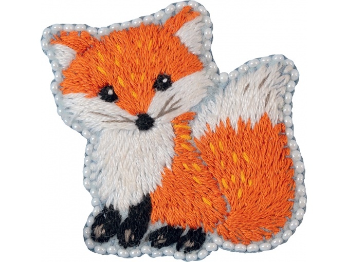 Little Fox Brooch Embroidery Kit фото 3