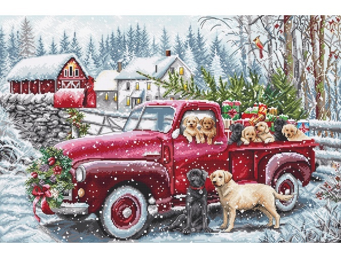 Christmas Delivery Cross Stitch Kit фото 1