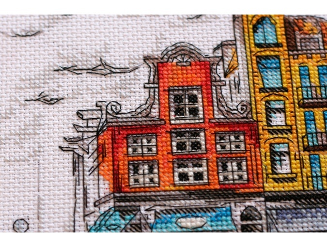 Colored Town-2 Cross Stitch Kit фото 3