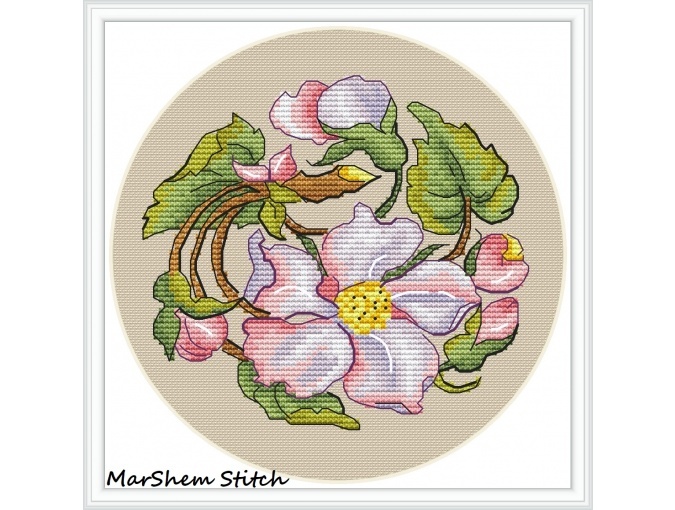 An Apple Blossom Cross Stitch Pattern фото 1
