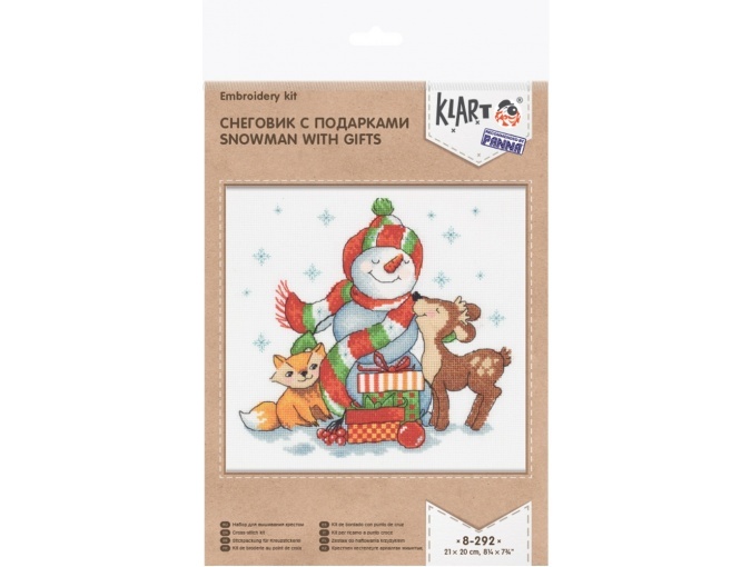 Snowman with Gifts Cross Stitch Kit фото 2