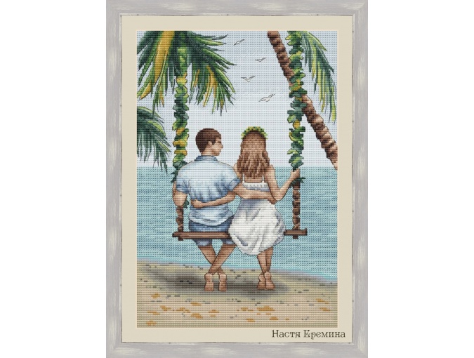 Paradise for Two Cross Stitch Pattern фото 2