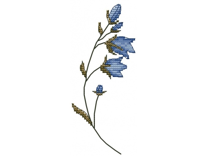 Wildflowers. Bluebell Cross Stitch Pattern фото 1