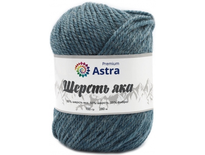 Astra Premium Yak Wool, 25% yak wool, 50% wool, 25% fiber, 2 Skein Value Pack, 200g фото 11