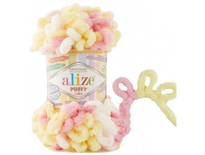 Alize Puffy Color, 100% Micropolyester 5 Skein Value Pack, 500g фото 56