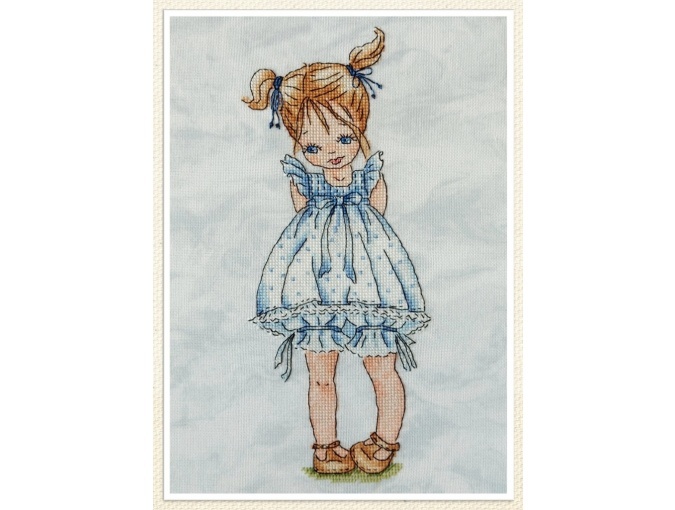 Blue-eyed Girl Cross Stitch Pattern фото 1