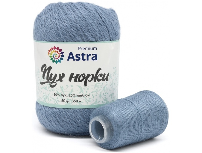 Astra Premium Mink Yarn, 80% mink fluff, 20% nylon, 1 Skein Value Pack, 50g фото 17