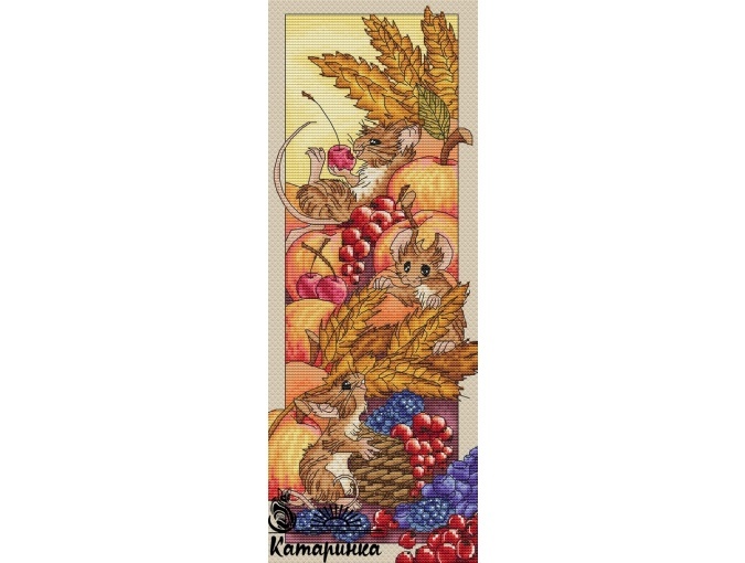 Mouse Panel. Bountiful Harvest Cross Stitch Pattern фото 1