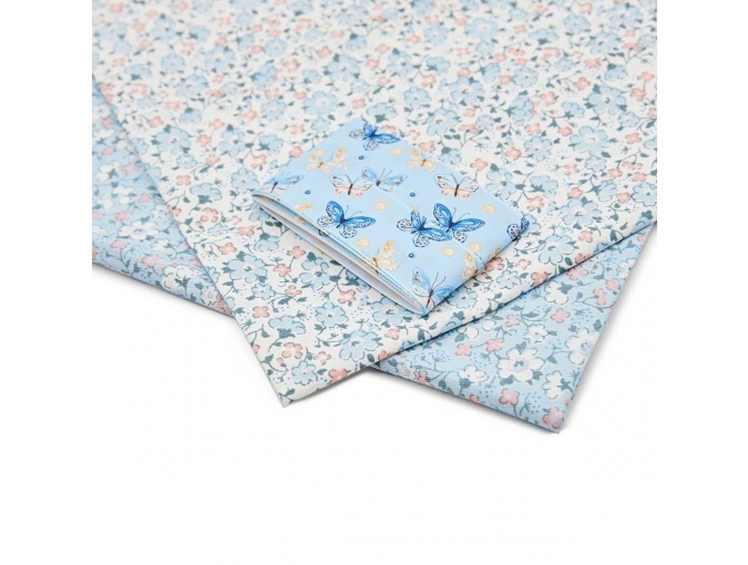 Blue Set 02 Cotton Patchwork Fabric фото 1
