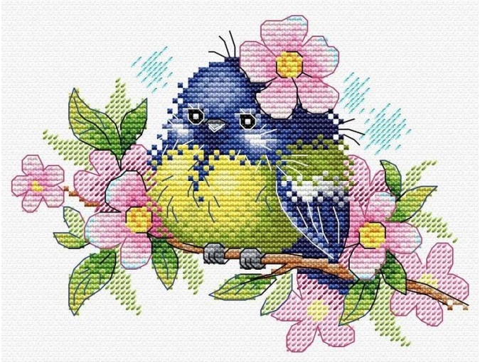 Romantic Bird Cross Stitch Kit фото 1