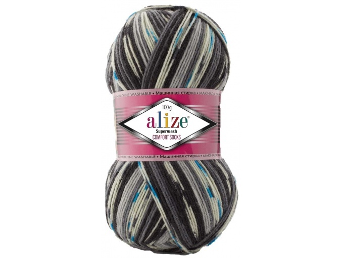 Alize Superwash Comfort Socks 75% wool, 25% polyamide 5 Skein Value Pack, 500g фото 24