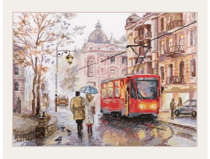 October in the City Cross Stitch Kit фото 1