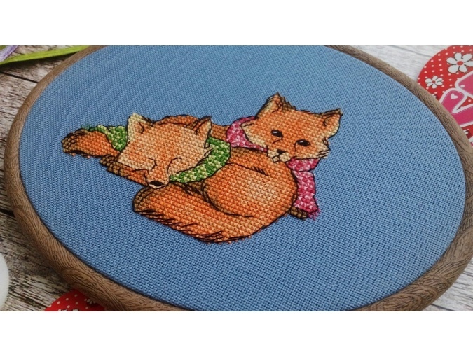 Fox Cubs Cross Stitch Chart фото 5