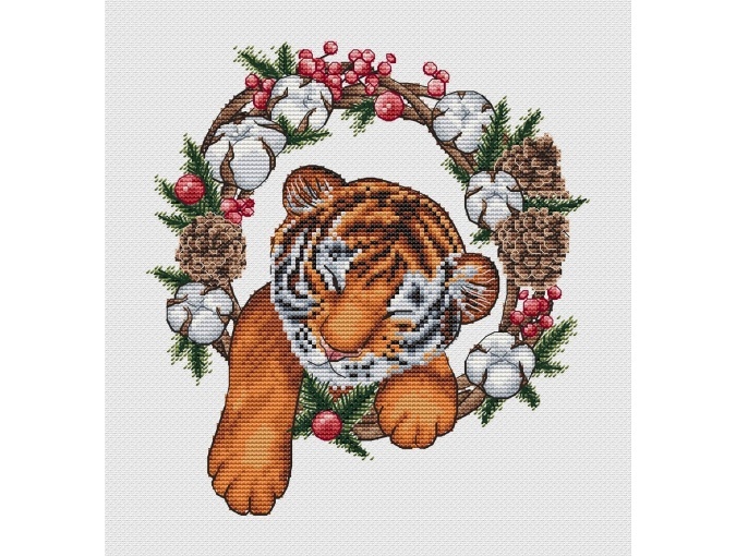 Tiger's Dream Cross Stitch Pattern фото 1