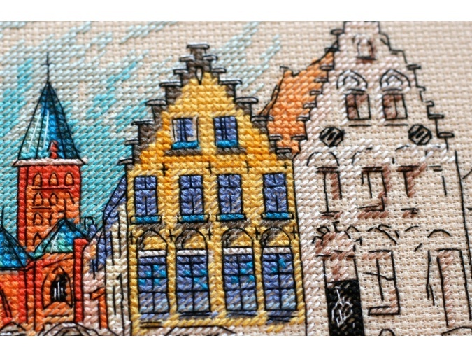 Colored Town-1 Cross Stitch Kit фото 3