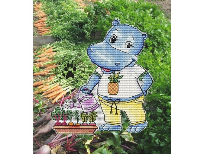 Kitchen Gardener Cross Stitch Pattern фото 1