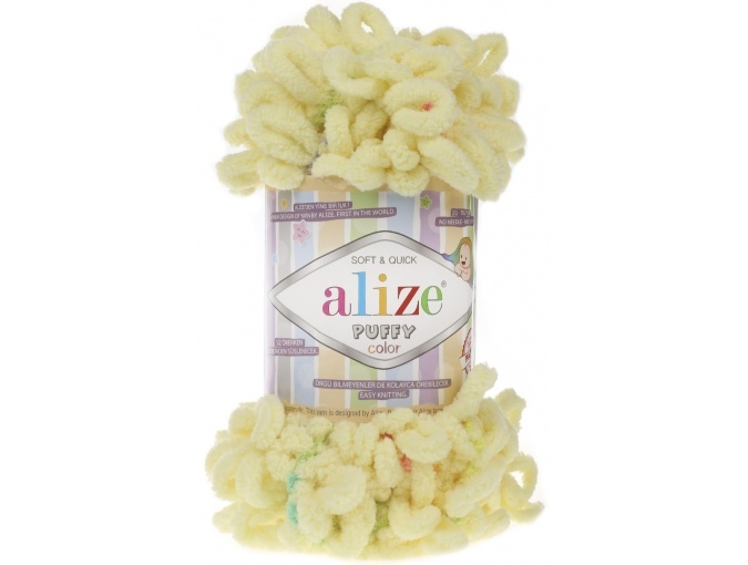 Alize Puffy Color, 100% Micropolyester 5 Skein Value Pack, 500g фото 6
