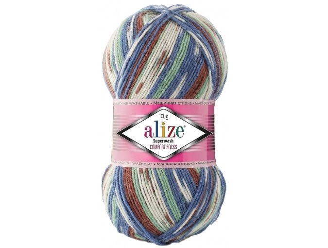 Alize Superwash Comfort Socks 75% wool, 25% polyamide 5 Skein Value Pack, 500g фото 27