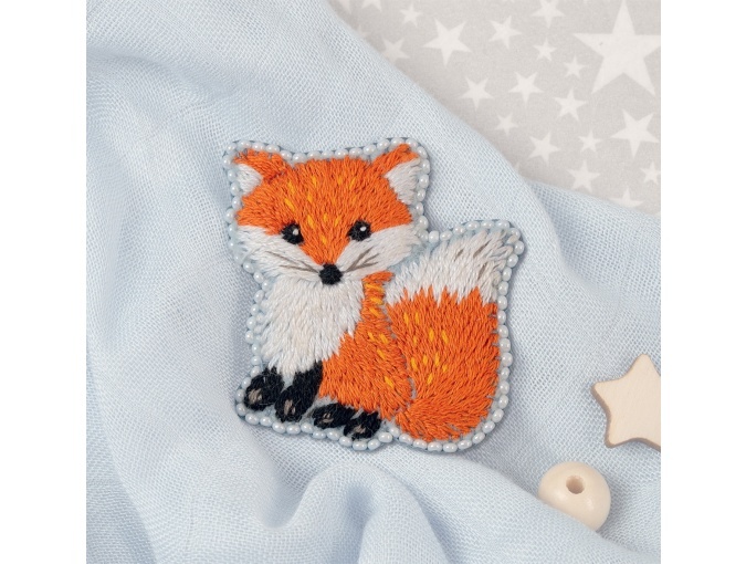 Little Fox Brooch Embroidery Kit фото 1