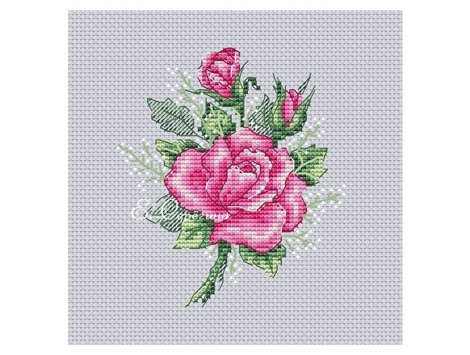 Pink Tenderness Cross Stitch Chart фото 3