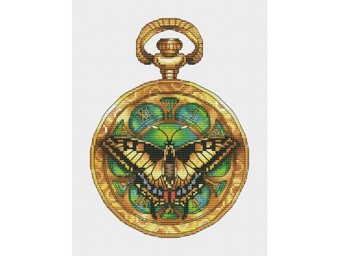 Time Flies. Butterfly Cross Stitch Pattern фото 1