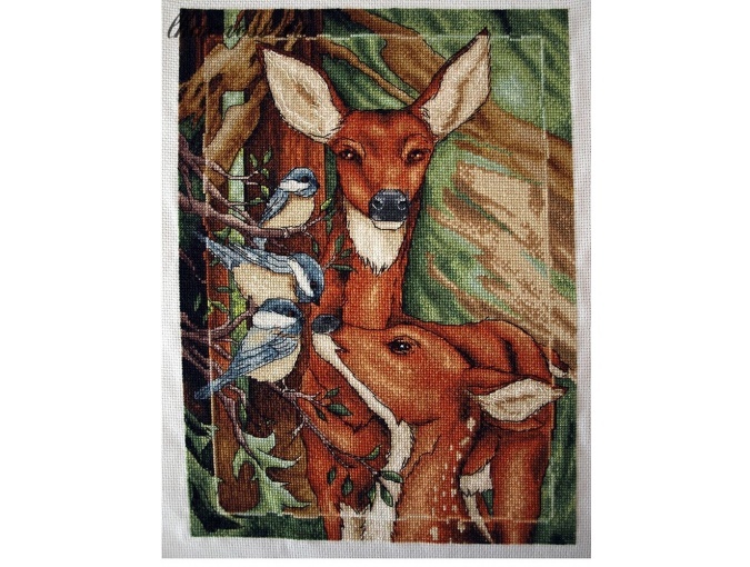 Forest Inhabitants. Deers Cross Stitch Pattern фото 2