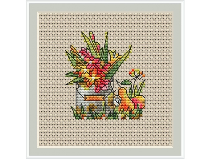 Garden Motives. Gladioli Cross Stitch Pattern фото 1