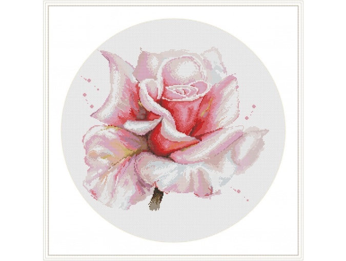Rose. Pink. L Cross Stitch Pattern фото 1