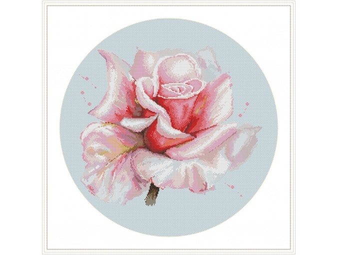 Rose. Pink. L Cross Stitch Pattern фото 2