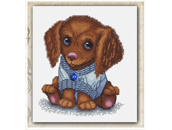 Puppy Cross Stitch Pattern фото 1
