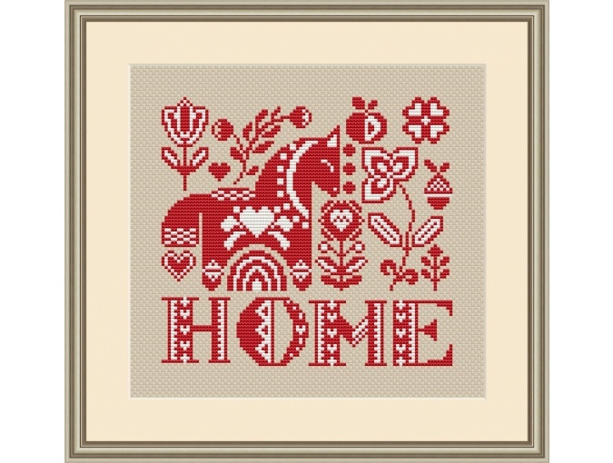 Home. Dala Horse Cross Stitch Pattern фото 2