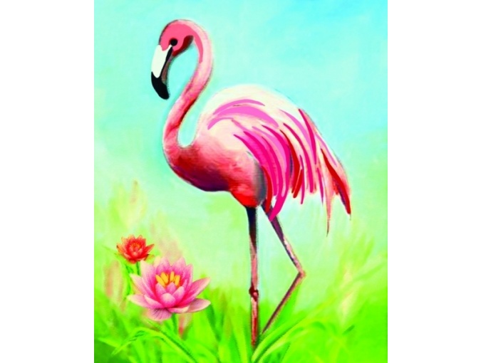 Pink Flamingo Diamond Painting Kit фото 2