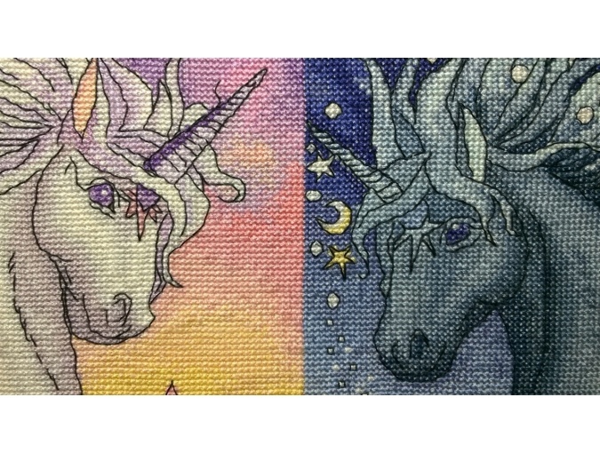 Unicorns Guardians of Time: Dawn and Night Cross Stitch Pattern фото 3