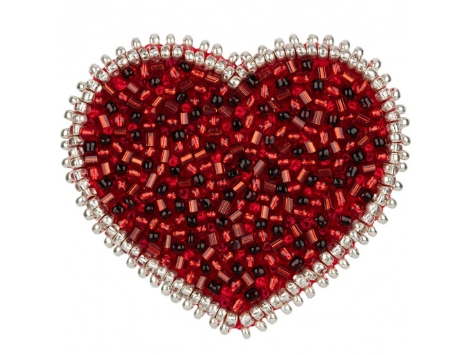 Brooch. Heart Bead Embroidery Kit фото 1