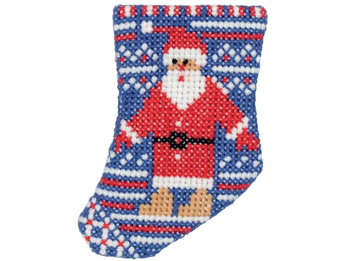 Santa Sock Cross Stitch Kit фото 1