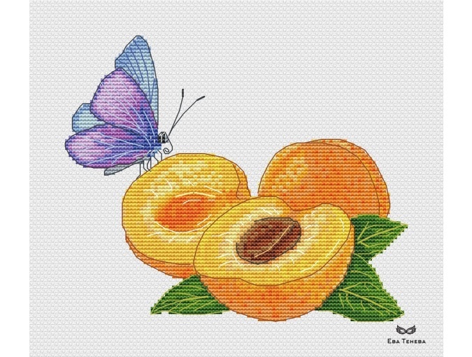 Apricot Summer Cross Stitch Pattern фото 2