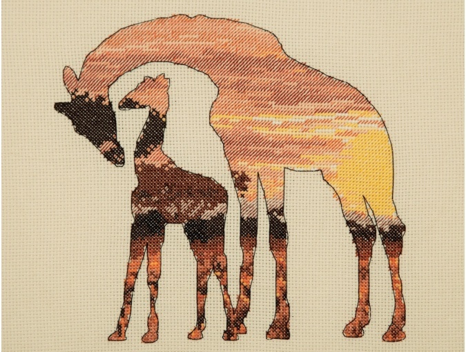 Giraffes Silhouette Cross Stitch Kit фото 1