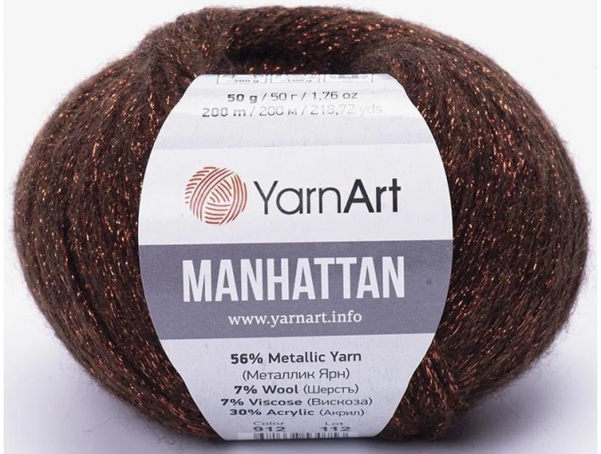 YarnArt Manhattan 7% wool, 7% viscose, 56% metallic, 30% acrylic, 10 Skein Value Pack, 500g фото 13